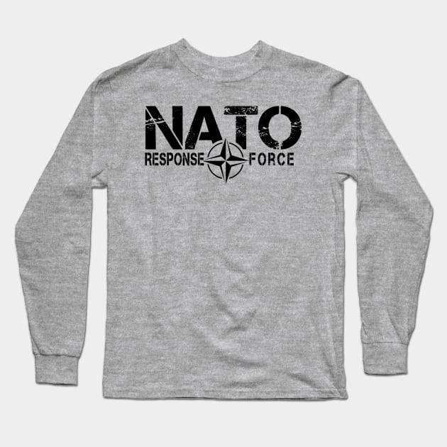 NATO Response Force  (black logo) Long Sleeve T-Shirt by Illustratorator